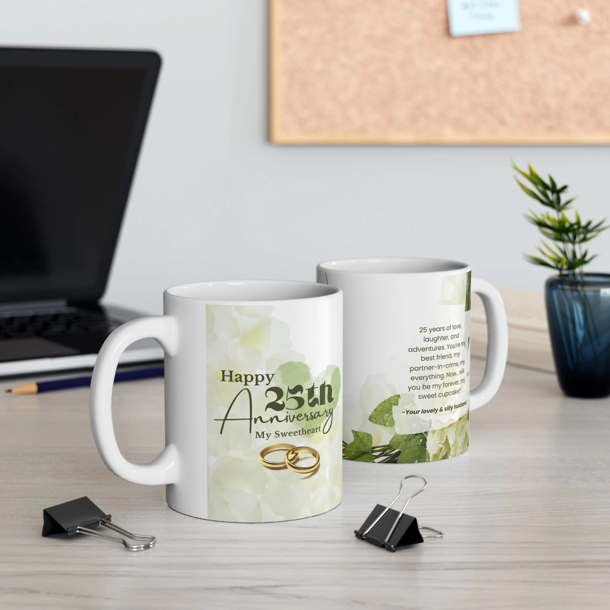 Anniversary Love Note Mug – From Your Silly Husband