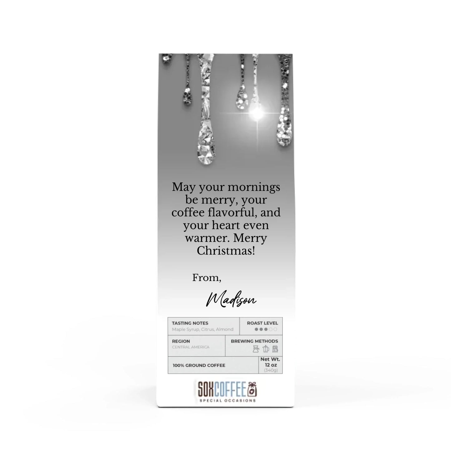 Glam White Silver Drip Pic