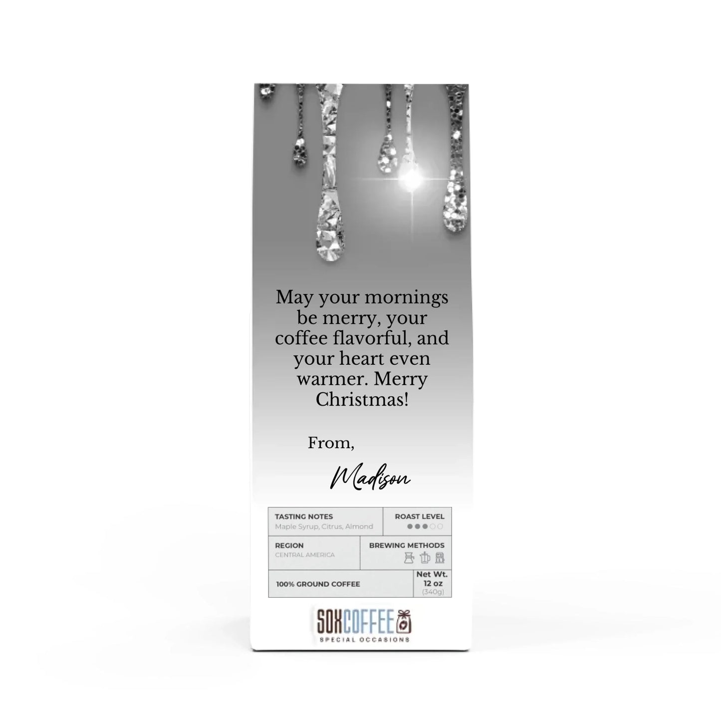 Glam White Silver Drip Pic