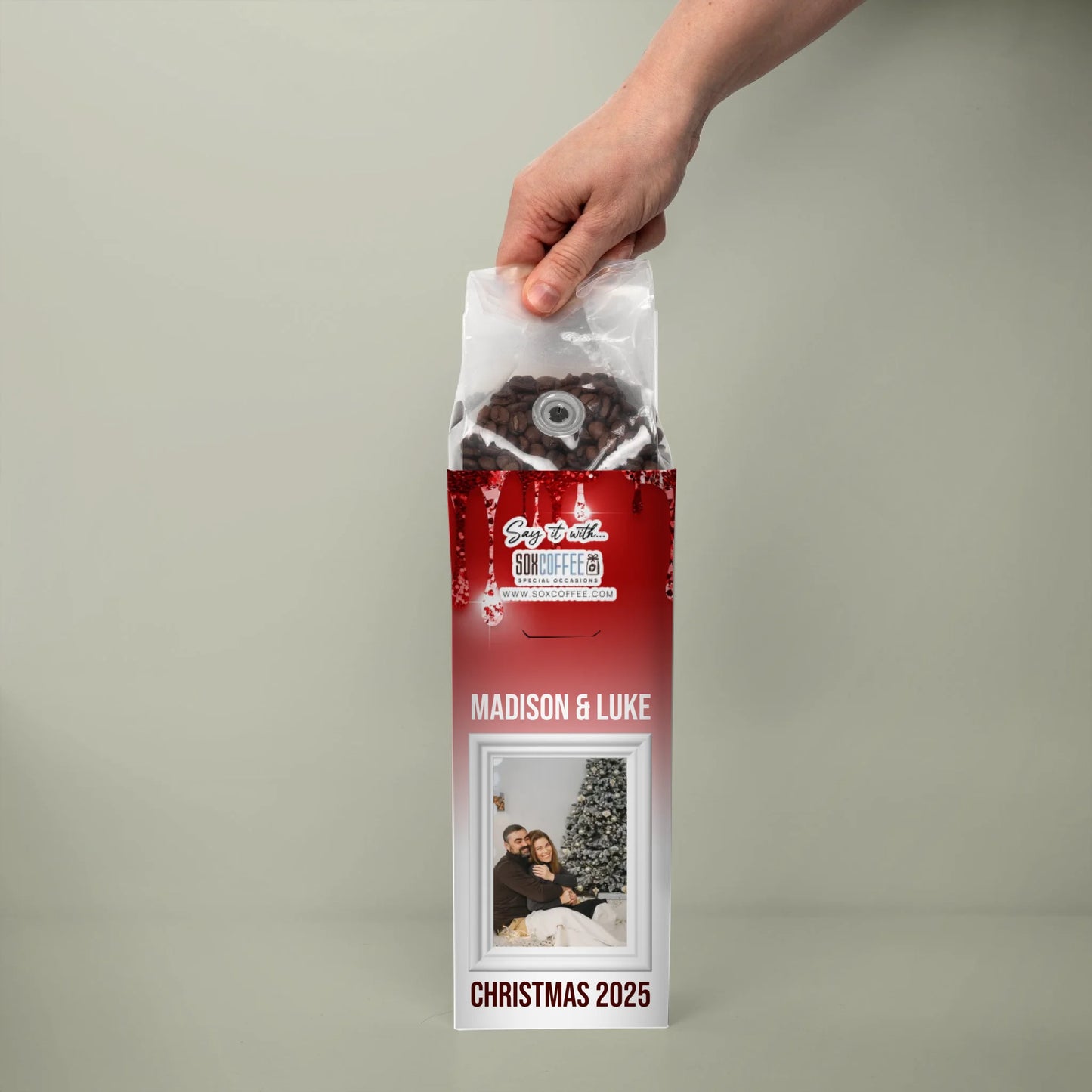 Glam Red Silver Drip Pic