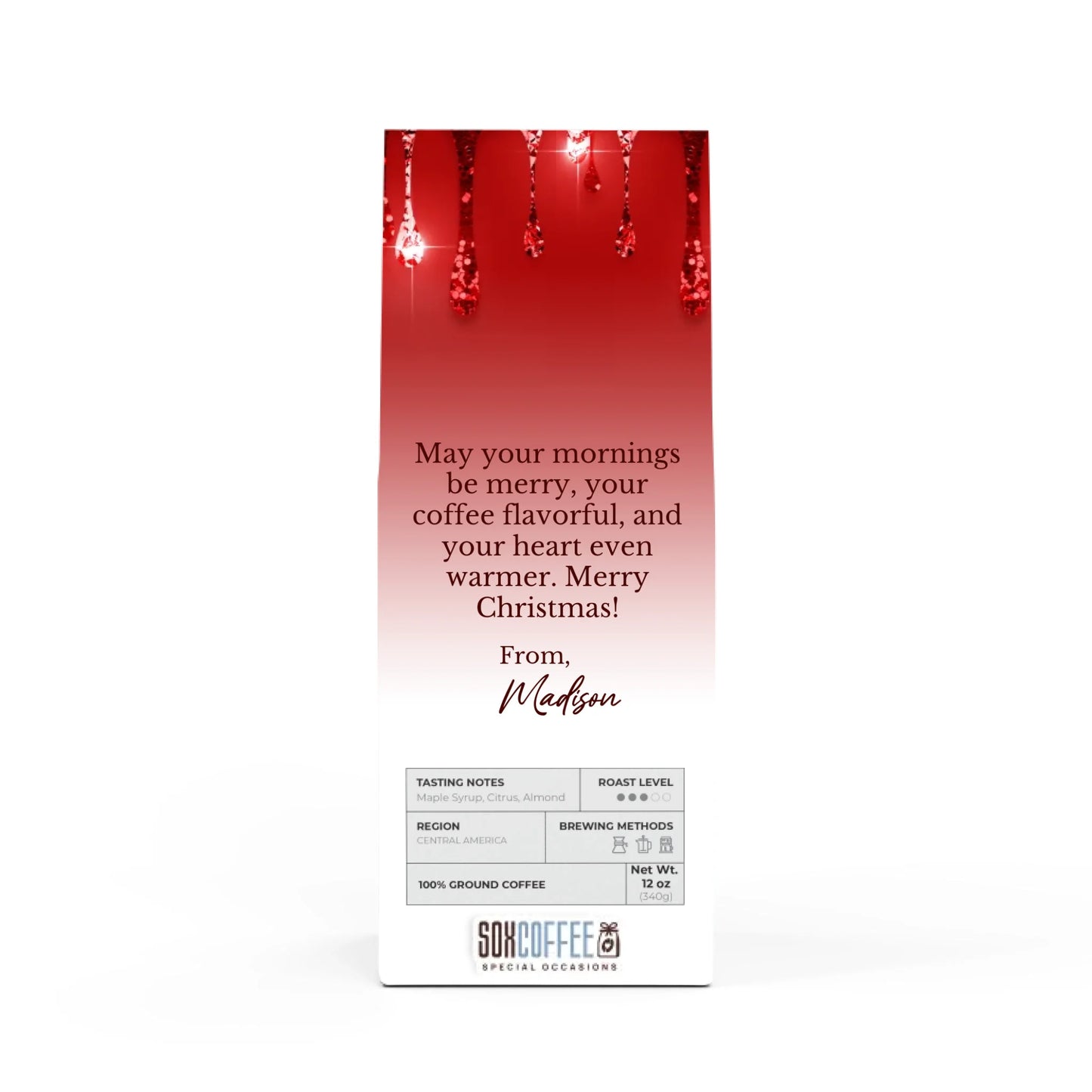 Glam Red Silver Drip Pic