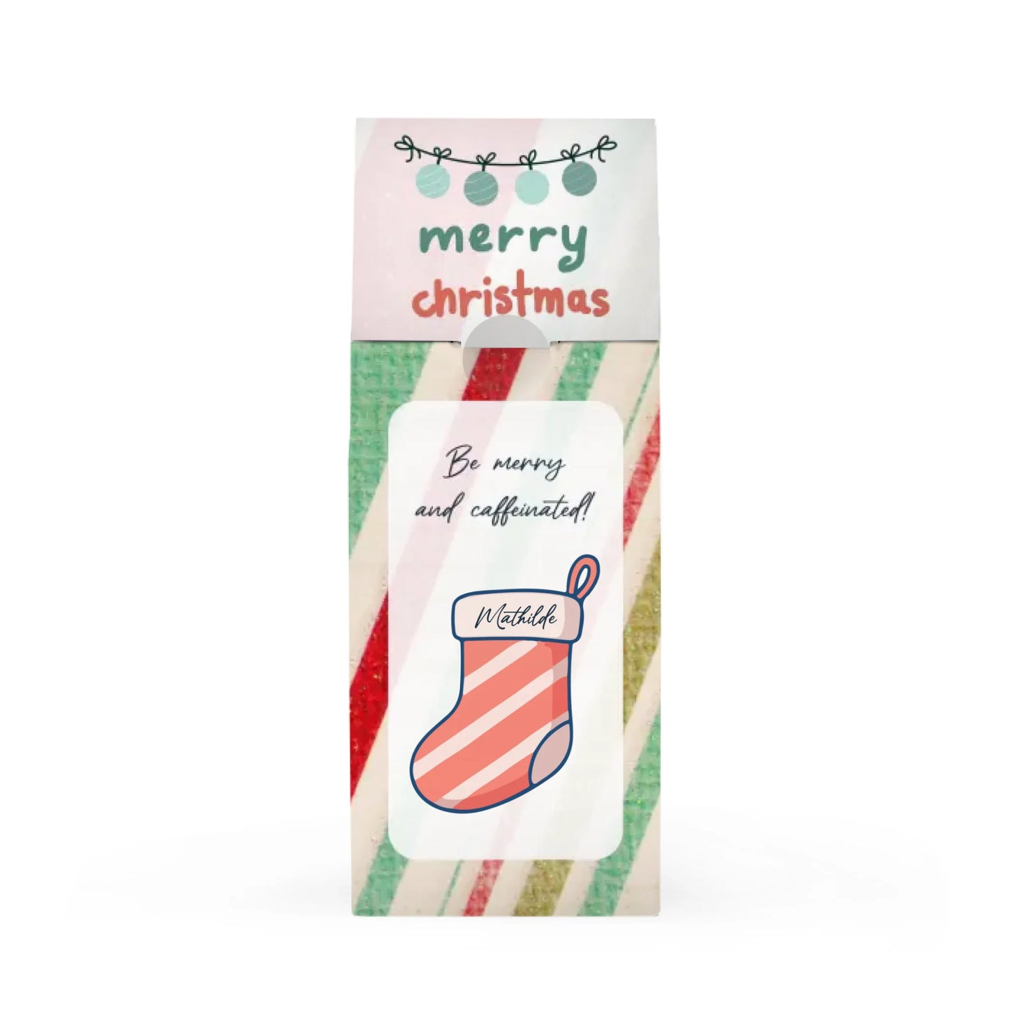 Pastel Christmas Stocking - Colorful