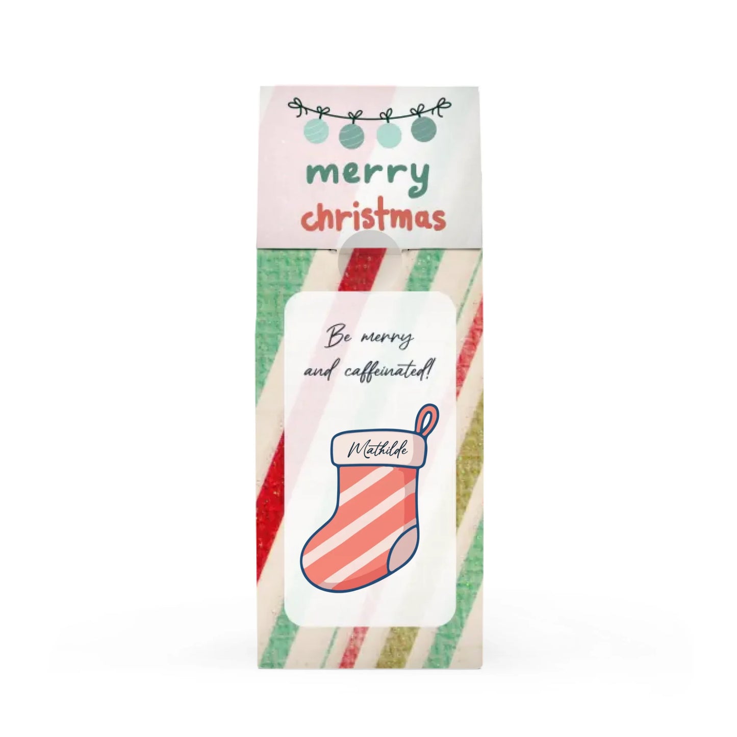 Pastel Christmas Stocking - Colorful