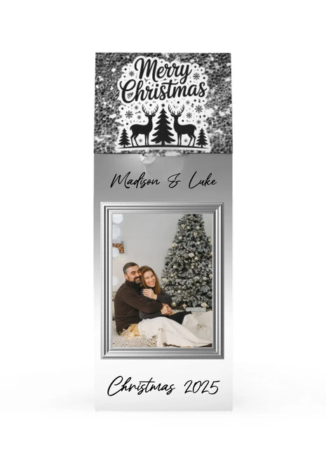 Glam White Silver Drip Pic